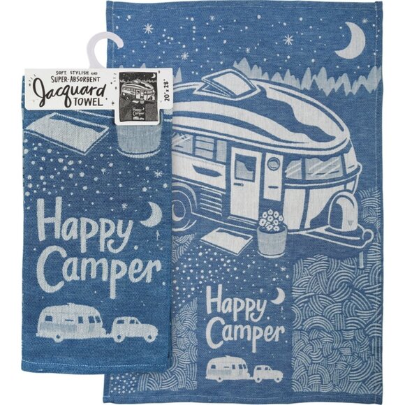 New Happy Camper Throw Blanket and Hand Towel - Picture 7 of 7